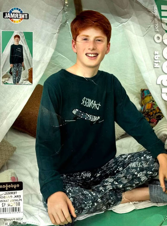 Picture of 240884 BOYS TWO PIECE FLEECY PYJAMA 100% POLYESTER